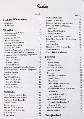 Massey Ferguson TO-20 Tractor Manual Set - Service, Repair & Parts