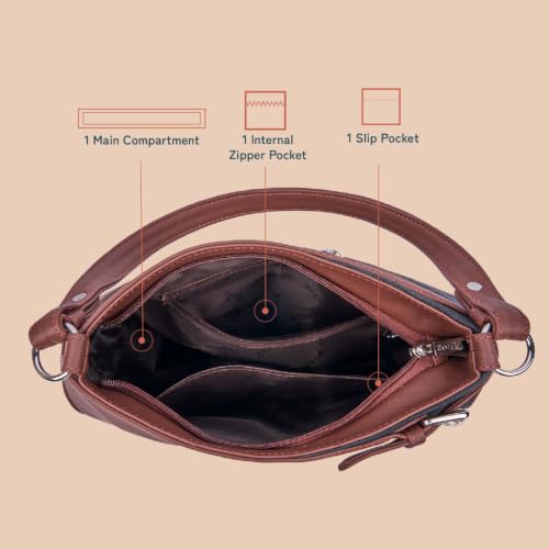 Image of ZOUK Ira Handbag | Stylish Women's Handbag | Luxury Shoulder Bag for Women | Trendy | Fancy Ladies Handbags | Small Purse for Events | Water-Resistant