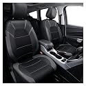 Sylter Autoschonbezug Leder Atmungsaktiver Stoff Autositzbezug Autozubehör Für Mazda Alle Modelle Für Cx-5 Cx-3 Mx5 626 Für 3 6 RX-7 RX-8 MX-5 Auto Sitzbezüge(2 Black Grey Front)