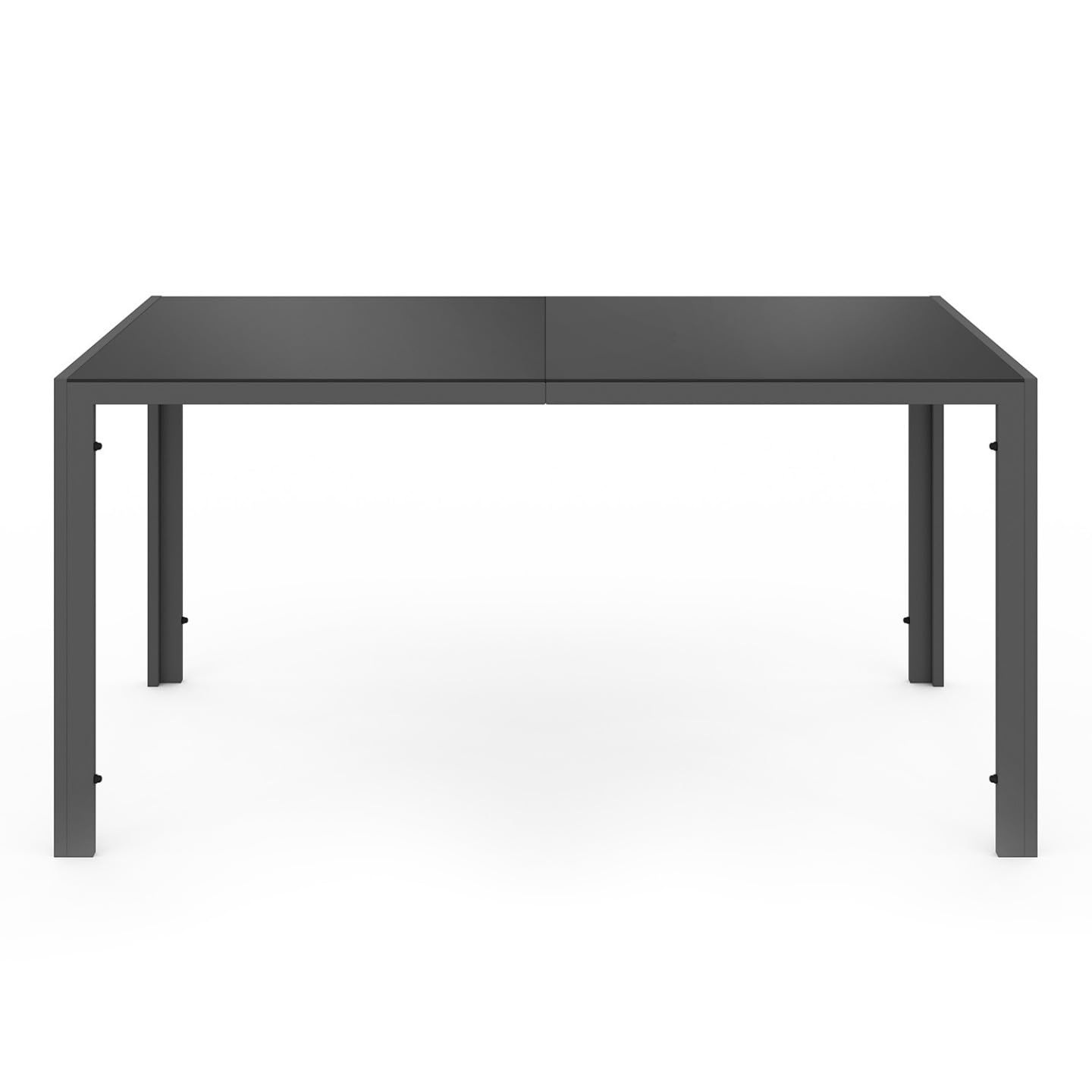 IDMarket - Salon de Jardin Madrid Table 150 CM et 6 chaises empilables Mix Color Gris, Noir et Bleu