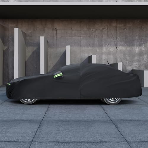 Image of Car Cover Custom Fit for 2008-2026 Mercedes Benz C-Class C300 C350 C400 C450, Migaven Waterproof Full Exterior Cover Sun Rain Protection with Door Zipper and Cotton Lining