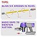 BLAXTEM 4-in-1 Kids Toy Vacuum that Works with Suction, Electric Toddler Vacuum Toy Cleaner for Children Boys & Girls, Toddlers Toys Cleaning Set for Pretend Play (Purple/Yellow)