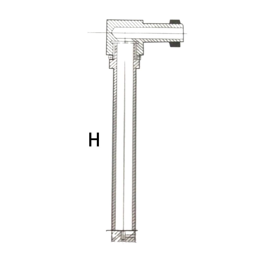 Mosiężny wskaźnik poziomu cieczy z podwójnym okienkiem w kształcie litery L - 12,5" 40 cm - Kompatybilny z 1/4" i 3/8" BSP - Trwałe narzędzie do kontroli poziomu oleju(10cmx3/8inch)