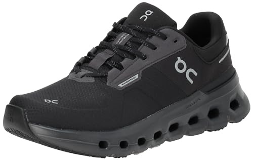 On Women's Cloudrunner 2 Waterproof Sneaker, Magnet/Black On Women's Cloudrunner 2 Waterproof Sneaker, Magnet/Black