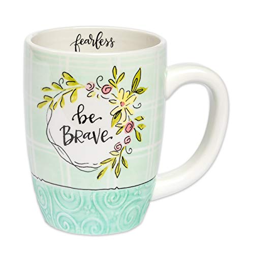 Black Friday - 70% OFF Brownlow Gifts Simple Inspirations Ceramic Gift Mug, 16-Ounces, Be Brave/Fearless