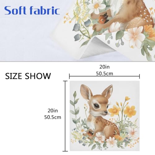 Servilletas de Tela Deer and Flower 6 unidades 20 x 20 pulg miniatura 2