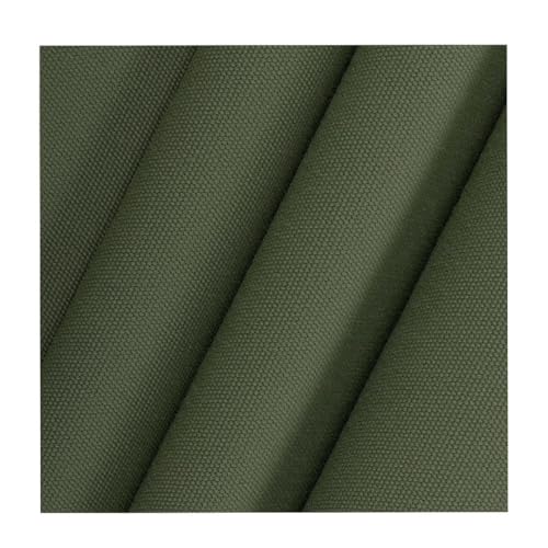 Mybecca Waterproof Canvas Marine Fabric 600 Denier Indoor/Outdoor PU Backing UV Protector Olive 1 Yard