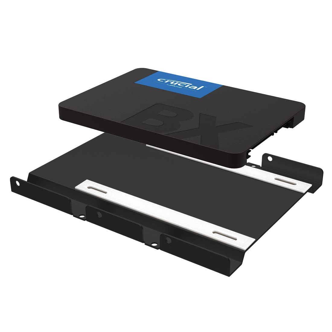 Crucial BX500 500GB SSD 2.5インチと変換マウント Amazon | 2.5インチ to 3.5インチ変換マウントとBX500 240GB SATA3