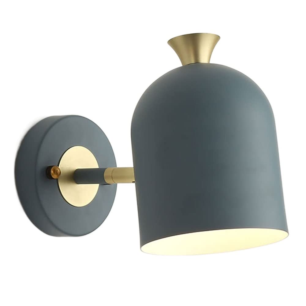 Kbuukyyxouy Blue Nordic Modern Simplicity Macaron Wall Sconces, Children's Room Bedroom Wall Lamps, Creative Bedside Living Room Wall Stairs Decoration Lighting Wall Light Fixture(Blue)