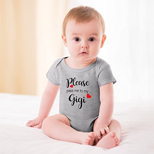 Please Pass Me To My Gigi Newborn Outfit Short Sleeve Girls Bodysuit White Newborn Baby Boy Clothes 0-3 Months2