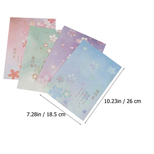 STOBOK 40 Peças de Papel de Carta Estilo Japonês para Escrever Flores de Sakura Em Papel Floral Vint
