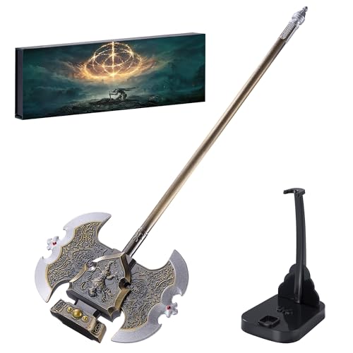 JHCPKS Elden Rings Axe of Godrick,9.45 Inch Metal Craft Equal Scale Reduced Model, Best Choice of Collection Lovers, Exquisite Ornament for Computer Desk, Good Gift for Him/Her