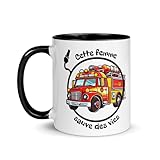 👨‍🚒 Montrez votre admiration pour les pompiers avec ce mug inspirant, arborant fièrement un motif de camion de pompier et son message audacieux. Parfait pour honorer le dévouement et le courage d'un pompier, ce mug devient un symbole de reconnaissance et de gratitude.