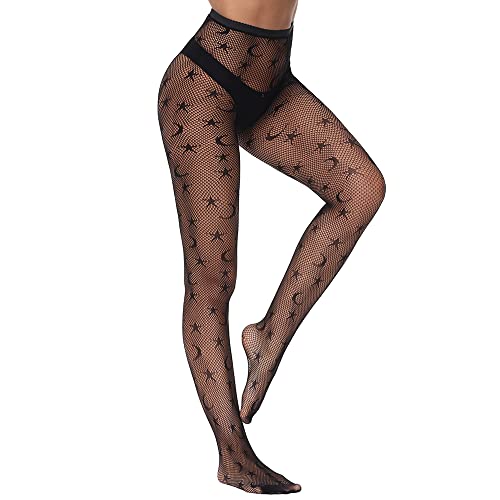 Fishnet Stockings for Women With Stretch Waistband,Fishnets With Reinforced Toes, Fishnet Tights With High Elastic