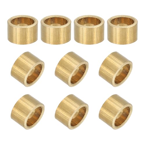 Image of sourcing map 50Pcs Sleeve Bearings, 6mm Bore x 8mm OD x 5mm Length, Self-Lubricating Sintered Bronze Bushings