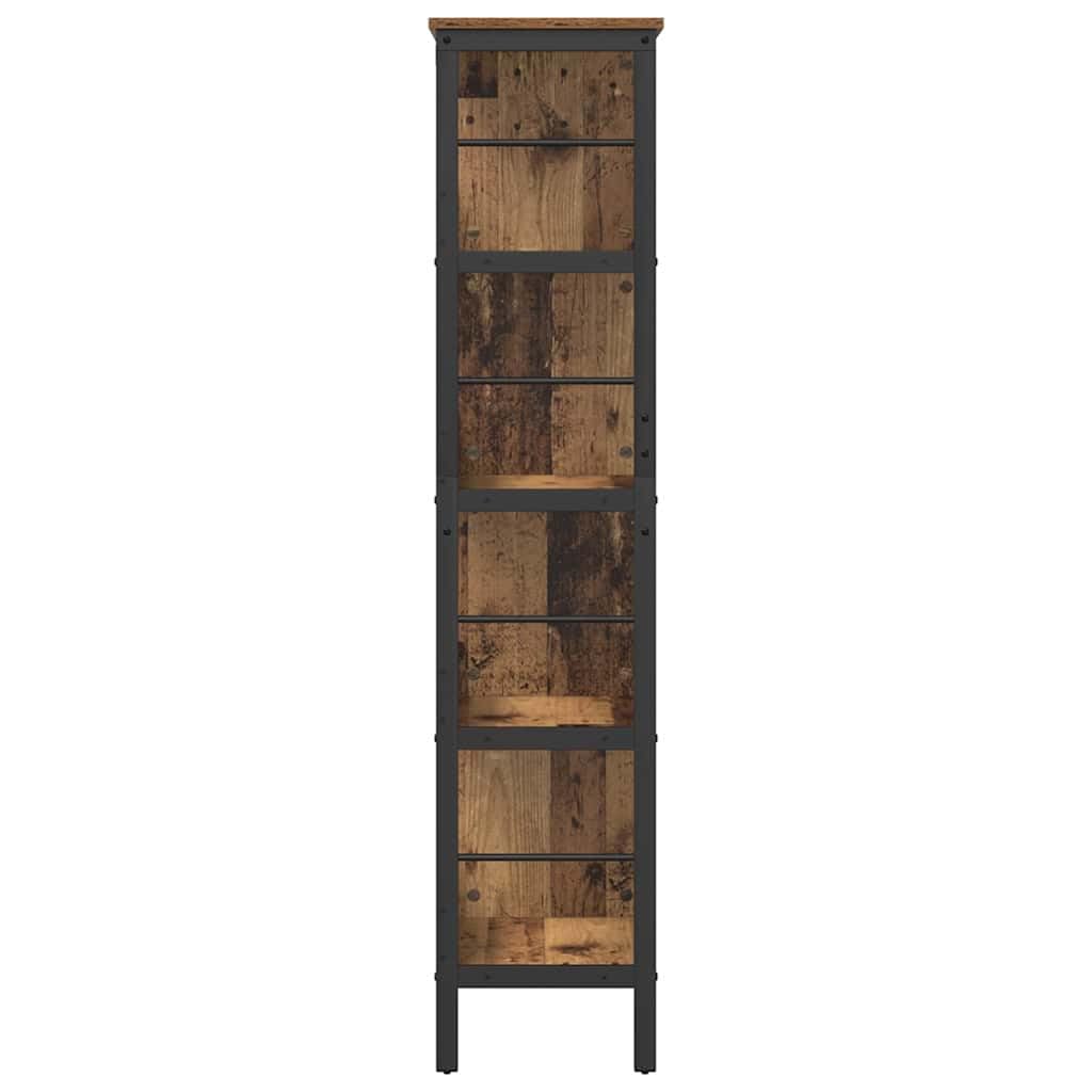 Étagère bibliothèque en Bois d'ingénierie avec Cadre en Acier de 8 Niveaux 82 x 32 x 144,5 cm pour Salon Bureau Chambre Meuble de Rangement Pratique et Durable
