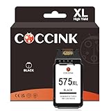 COCCINK PG-575 XL (1 Negro) Cartuchos de Tinta para Canon 575XL Compatible con pixma TS3550i TS3551i TS3750i TS3751i TS3752i TR4750i TR4751i TR4755i TR4756i Tinta Impresora 575 XL