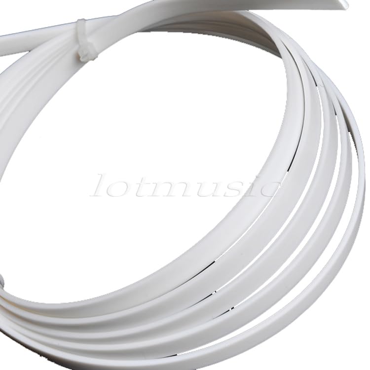 Guitar Part for 8pcs 5 Feet ABS Guitar Binding 6mm X 1.5mm Thick White
