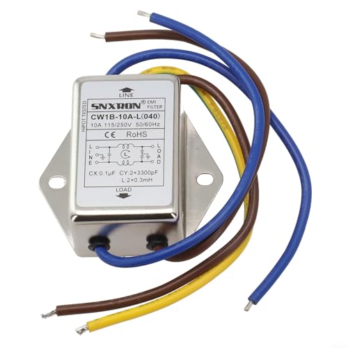 For EMI Power Supply Filter CW1B-L, 250V AC Mains Line Noise Suppressor For Audio & Industrial Equipment, 3A/6A/10A Optional(CW1B-10A-L)