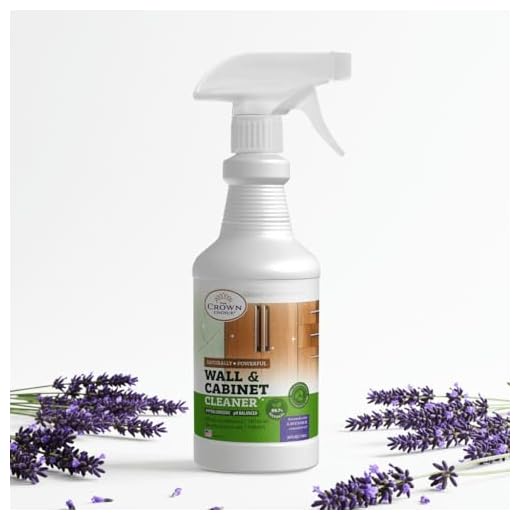 Natural Wall Cleaner for Painted Walls, Ceiling, Cabinets, Baseboard, Wood, Stainless - 24oz Lavender Stain Remover Spray - Removes Dirt, Dust, Odor, Oils, Grease - Multipurpose Cleaning & Deodorizing