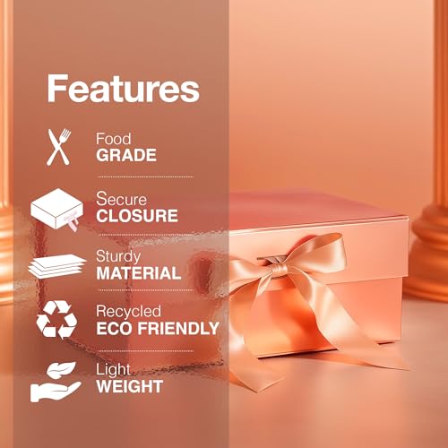 Image of RBS - Gift Packing Box Empty (23x16x10 cm) Gift Hamper Boxes for Gift Empty Box for Packing Gifts Men /Him Perfect for Birthday, Wedding, Christening, Maroon Color Return Gift Box (Pink Luxe)