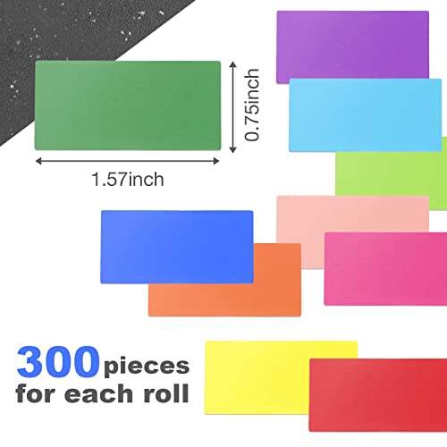 Ctosree 10 Rolls Colored Stickers Labels For Labeling Rectangular Color Coding Labels Stickers 10 Colors Adhesive Label Solid Colors Tags For Inventory Organization File (1.57 X 0.75 Inch) #TOP1