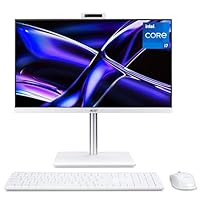 acer Aspire C27-1E All-in-One Desktop PC - Intel Core i7-1355U, 16GB, 1TB SSD, Integrated Graphics, 27 Full HD, Windows 11, White