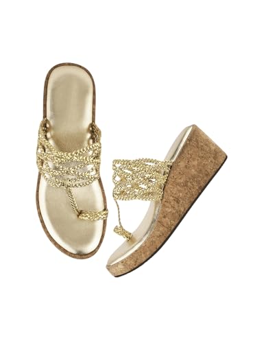 Image of SilverArrow Trendy Fabulous Perfect for Every Occasion Wedge Heel Sandals For Womens And Girls