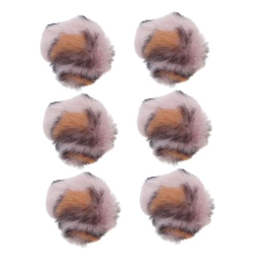 BUGUUYO 6pcsインタラクティブな猫のおもちゃボールとキャットニップヒョウ柄のプリントぬいぐるみチューテンボール屋内猫エクササイズプレイペット用品