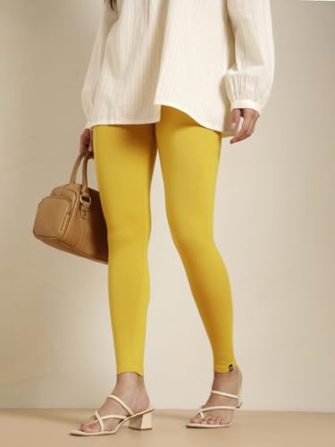 Image of TWIN BIRDS Women Viscose Ankle Leggings | Stretchable Kurti Wear Bottom