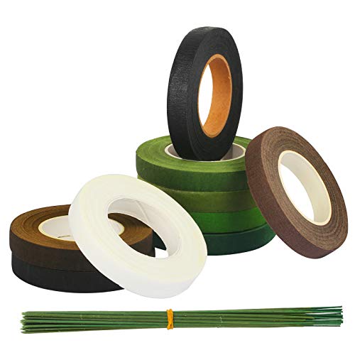 Cinta de Fabricaci�n de Flor AirSMall 39PCS Kit de Herramienta de Arreglos Florales Cinta de Envoltura Verde para Tallo Ramilletes, Ramos, Flores, Arreglos y Manualidades