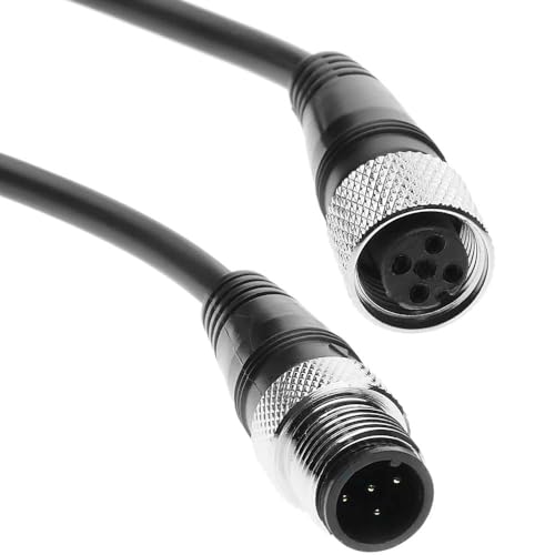 M12 5 Pin Sensor Cable Male to Female A-Coding Industrial Waterproof Cable for Sensor Actuator, Industrial Automation Control, Network Applications (78.74''/2M)