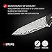 Böker MAGNUM® Vernery Damascus Knife - Hunting knife with leather sheath black - Fixed blade knife with Damascus steel Droppoint blade 67 layers - ebony wood handle