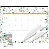 bloom daily planners 2024-2025 Academic Desk Calendar - 21' x 16' Large Monthly Organizer Pad with Stickers (July 2024 - July 2025) Desktop Blotter - Greenery