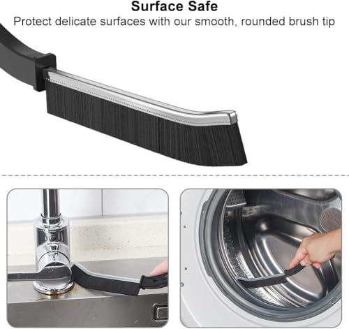 Image of KBS Bottle Cleaning Brush Silicone Long Handle for Water Bottle Containers Vase and Glass Sports Bottle Cleaner for Home and Kitchen Accessories Item (1-BOTTLEBRUSH+2-GAPBRUS+1-SPOONTRAY)