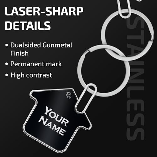 Image of Customized Key Chain for Home - Personalized House Keychain with Name | Unique Key Rings for Home Use | Customised Engraved Keychain Gift for Men & Women