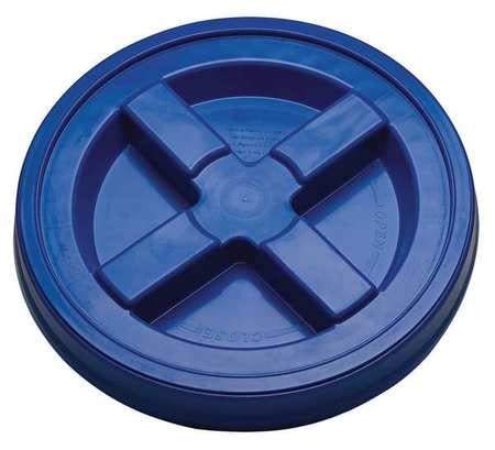 Plastic Pail Lid, Dia 12-3/8 in, Blue