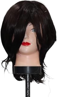 شعر ألياف حراري يقبل غسيل و سيشور و مكواه موديل كاريه مدرج شكل طبيعي جدا اللون بني غامق