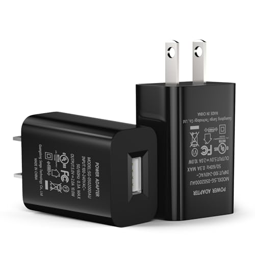 2-Pack Power Adapter Compatible with Outdoor WYZE Cam Blink Mini Nest Cam Ring Stick Up Cam Security Camera Charger Plug Black
