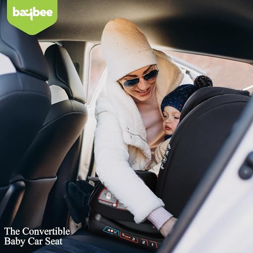 Image of Baybee Convertible Infant Car Seat for Baby 0 to 12 Years with 3 Position Recline, Headrest Height Adjustable | ECE R44 /04 Safety Certified | Travel Baby Car Seat for Toddlers Kids (Black)