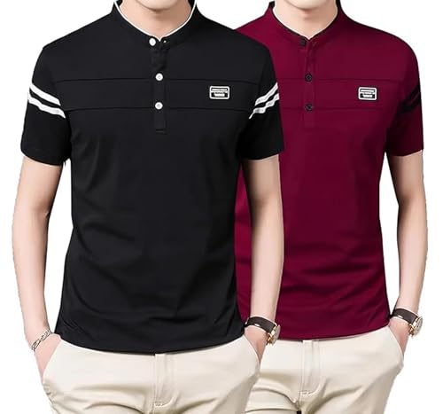 Image of Lymio Polo T Shirt for Men || T Shirt for Man || Collar T Shirt Style Men (Packs Also Available) (Polo-77-80)