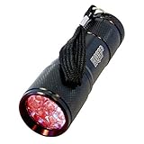 HQRP Portable Pocket Red Light Flashlight with 9 LEDs for Watching Iguanas and Snakes, Hamsters and Hedgehogs, Turtles and Reptiles at Night