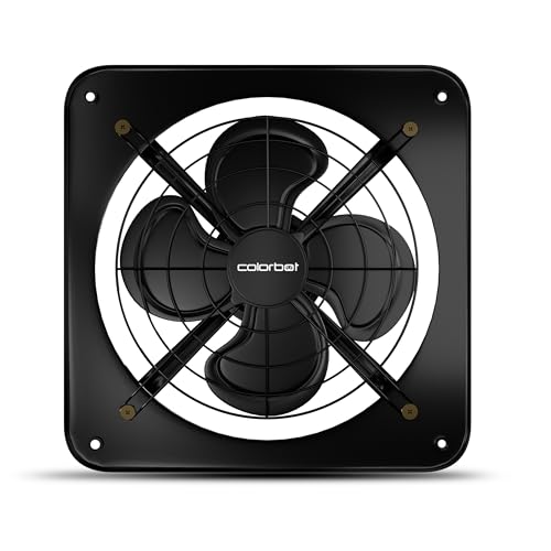 Image of Colorbot Exoz BLDC Metal Exhaust Fan 300mm (12 inches) for Kitchen | 12W | Energy Efficient | Easy Installation | 100% Copper Motor | 3 Years Warranty (Charcoal Black) (New Launch)