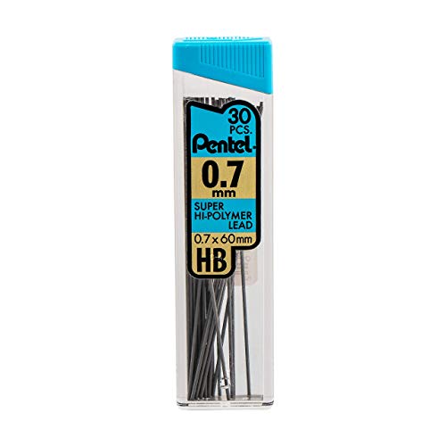 Image of Pentel Super Hi-Polymer Lead Refill 0.5 /0.7Mm, Fine /Medium, Hb, Pack of 6 (C257BPHB6)