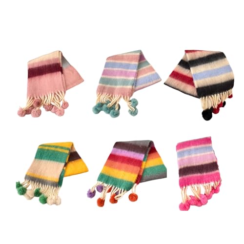 Warm Dopamines Rainbow Scarf Cold Weather Protections Neck Warmer For Children For Daily Outings & Outdoor Activity4