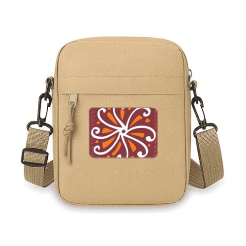 Sac à bandoulière marron raffiné style Totems de la Civilisation mexicaine