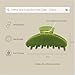 Hana Mia Premium Durable Acetate Hair Accessories - Large No-Slip 4 Inch Claw Clips for Women's Thick Hair (Green)