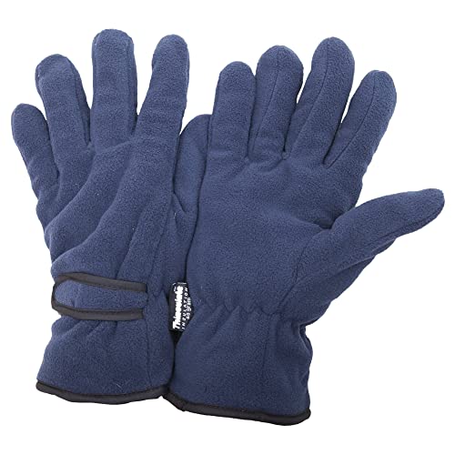 Floso® Mens Winter Thermal Fleece Gloves (3M 40G) (Large) (Black) #TOP4