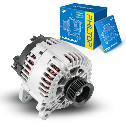 Image of PHILTOP Alternator Compatible With 2005-2014 Volkswagen Jetta 2.5L L5, 2006-2009 Rabbit, 2010-2014 Golf 11254N