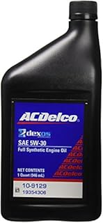 ACDelco GM Original Equipment 10-9129 dexos2™ Full Synthetic 5W-30 Motor Oil - 1 qt (Pack of 12)